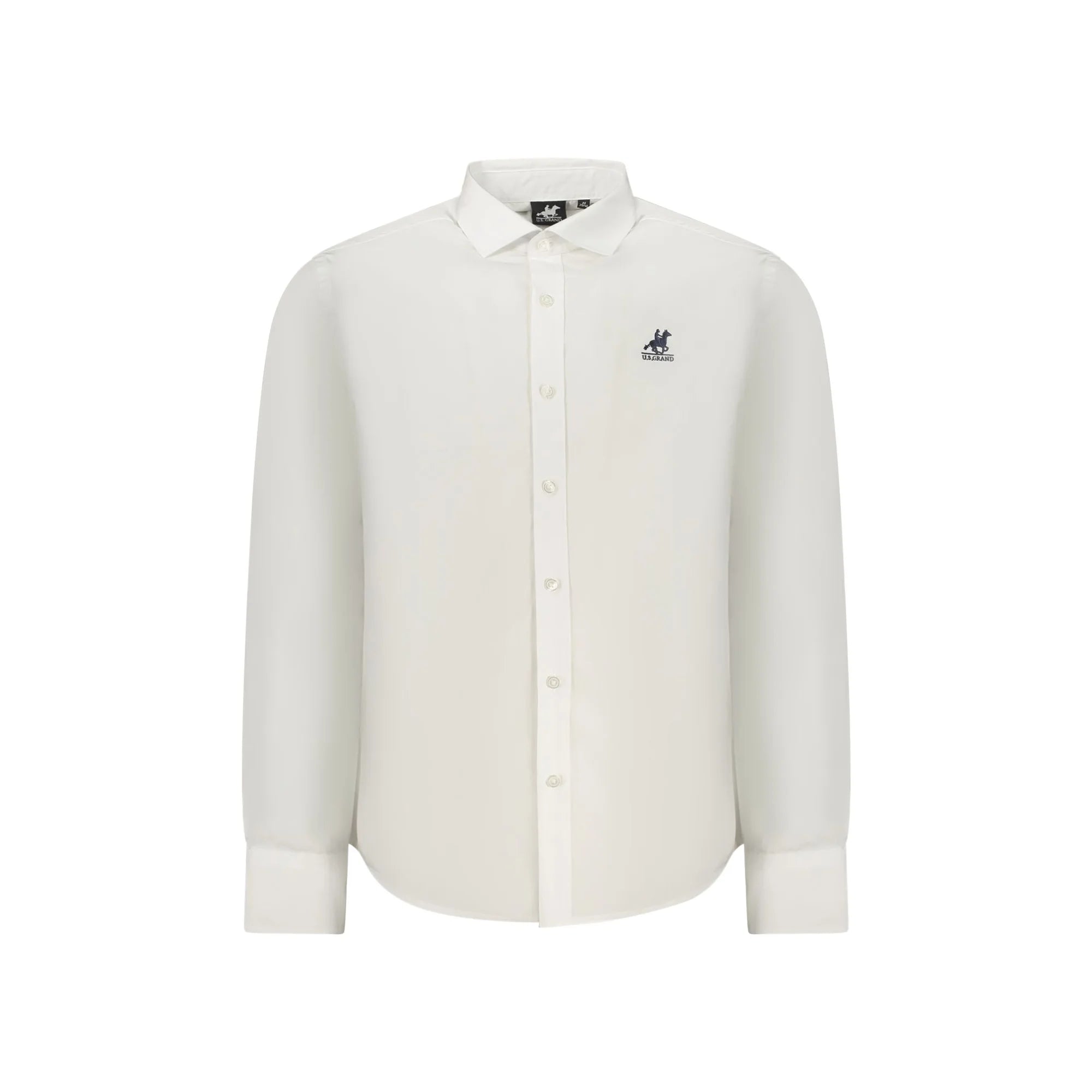 U.S. Grand Camicia Maniche Lunghe Uomo Bianca Ricamo Camicie Bianco - foto prodotto